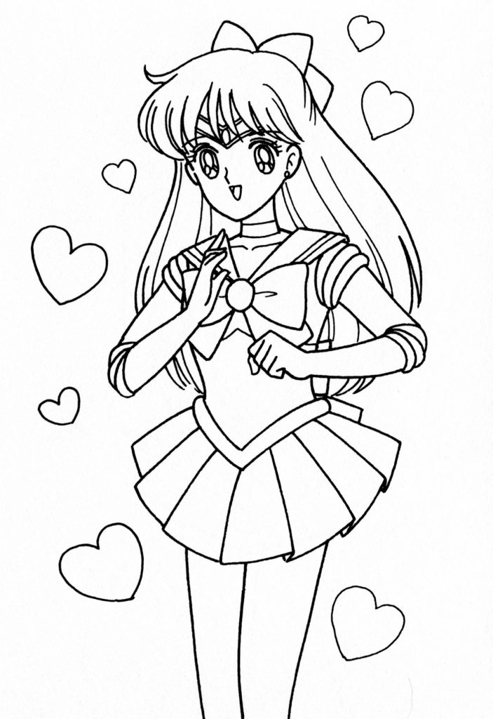 703x1024 Sailor Moon Coloring Pages Venus