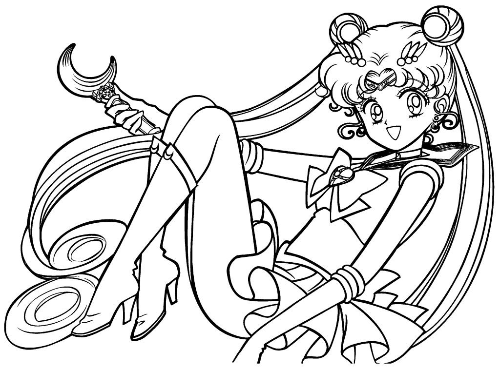 1024x759 Free Printable Sailor Moon Coloring Pages For Coloring Book
