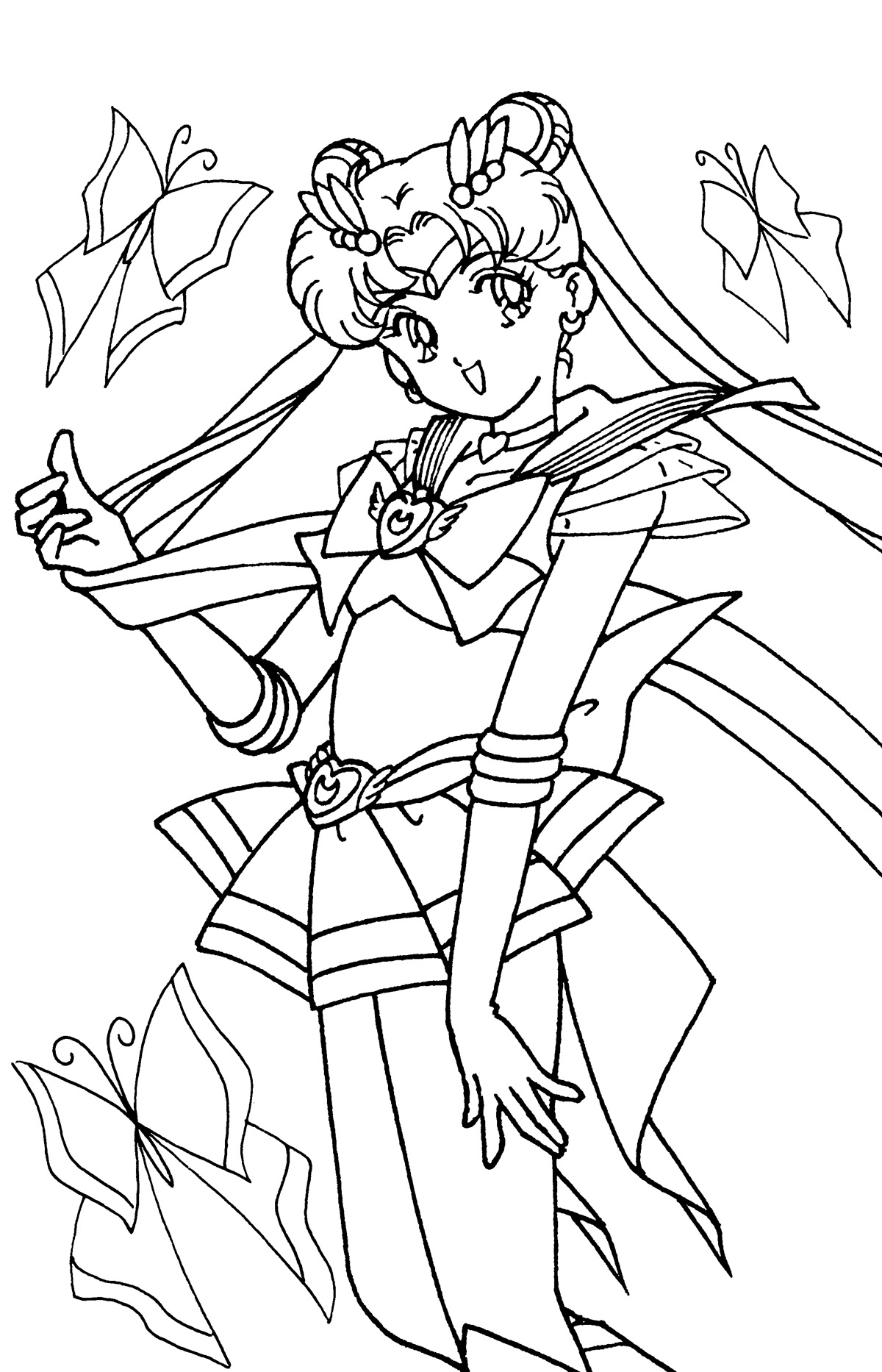 1200x1866 Sailor Moon Coloring Book Pages