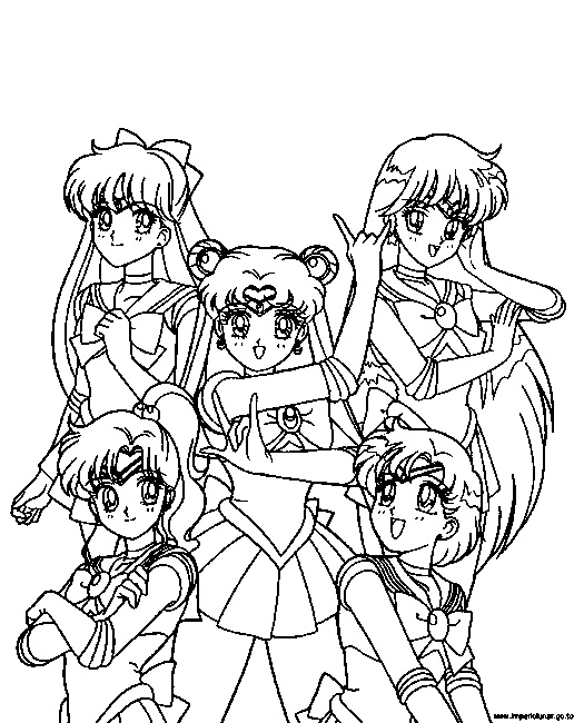 516x650 Sailor Moon Adult Coloring Pages Free