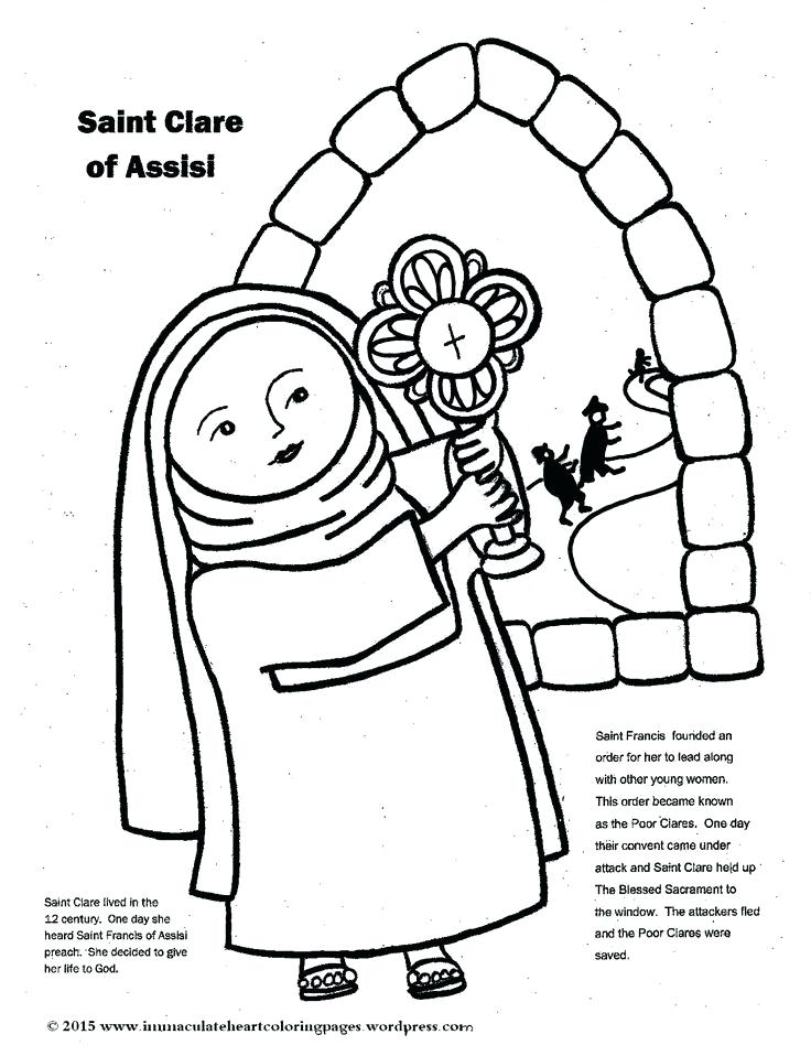 736x958 St Francis Coloring Page Saint Of Coloring Page Saint Francis