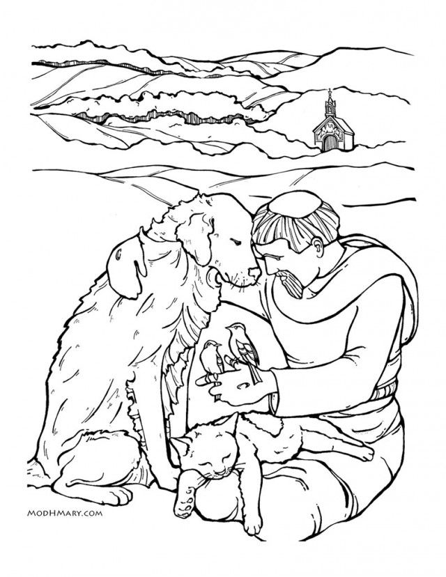640x828 St Francis Assisi Colouring Pages Page 3 38669 Saint Francis
