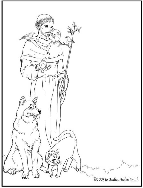 570x750 St. Francis Of Assisi Coloring Pages For Catholic Kids Catholic