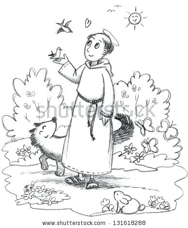 This Is St Francis Of Assisi Coloring Page Pictures St Of Coloring 388x470 This Is St Francis Of Assisi Coloring Page Pictures St Of Coloring
