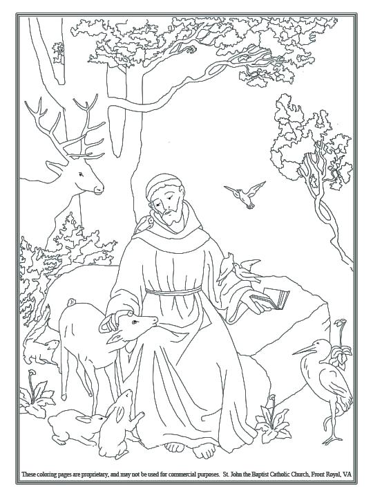 St Francis Of Assisi Colouring Pages 540x720 St Francis Of Assisi Colouring Pages