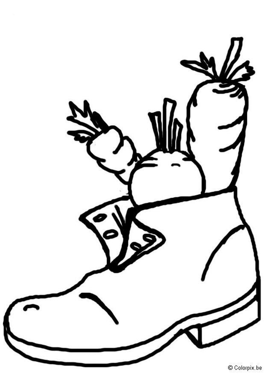 Coloring Page Shoe For Saint Nicholas 531x750 Coloring Page Shoe For Saint Nicholas