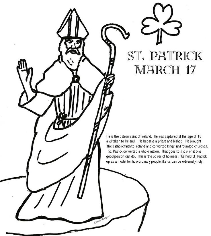 Saint Patrick Coloring Page