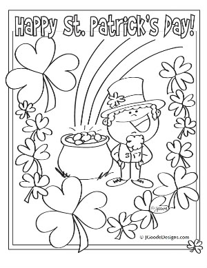 300x389 St Patrick's Day Printable Coloring Amp Activity Sheets