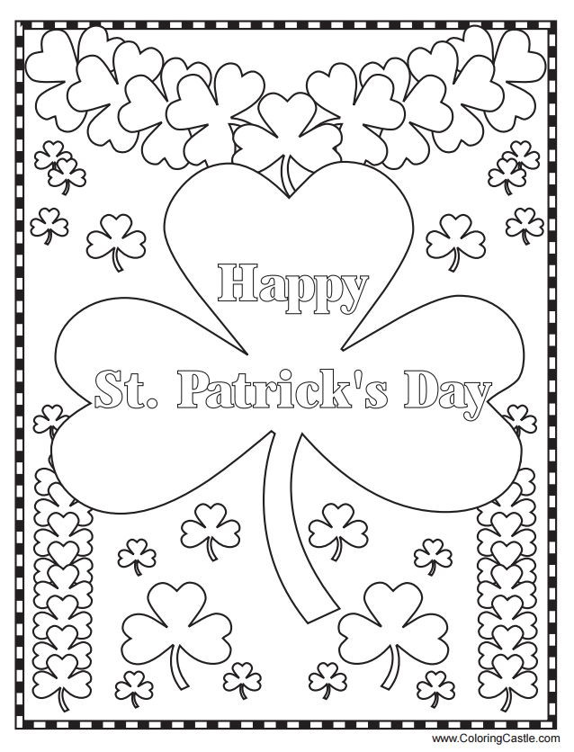 20 New St Patrick Day Coloring Pages 638x836 20 New St Patrick Day Coloring Pages