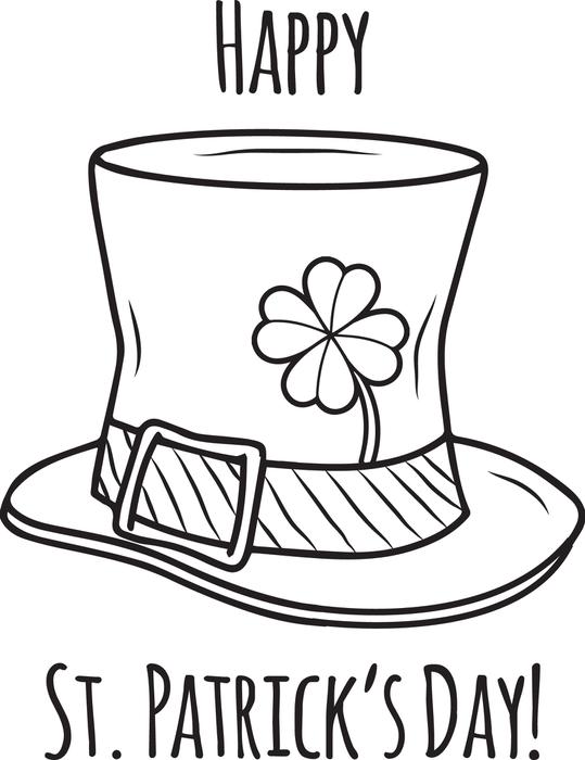 St Patricks Day Coloring Pages Hat 539x700 St Patricks Day Coloring Pages Hat
