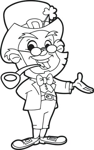 Free Printable Leprechaun Coloring Page For Kids 7 St Patricks Day 300x480 Free Printable Leprechaun Coloring Page For Kids 7 St Patricks Day