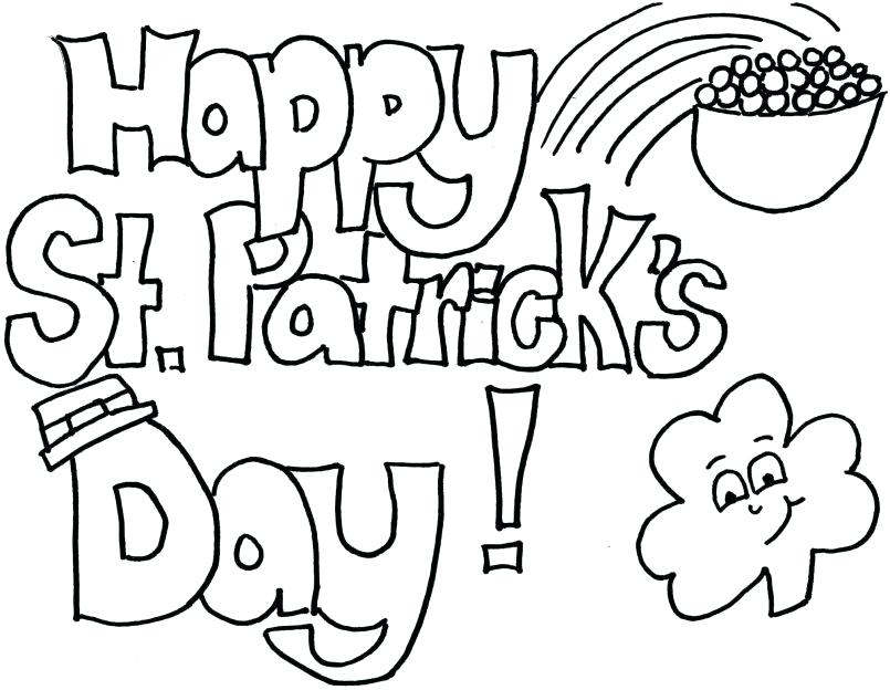 Free St Patrick's Day Printable Coloring Pages Printable St 805x624 Free St Patrick's Day Printable Coloring Pages Printable St