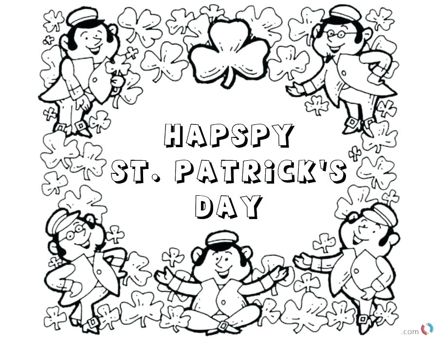 St Patricks Day Colouring Pages Printable Happy St Day Shamrock 900x700 St Patricks Day Colouring Pages Printable Happy St Day Shamrock