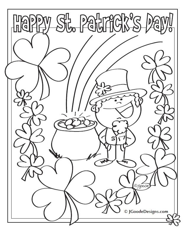 St Patrick's Day Coloring Pages St. Patrick's Day Printable 622x807 St Patrick's Day Coloring Pages St. Patrick's Day Printable
