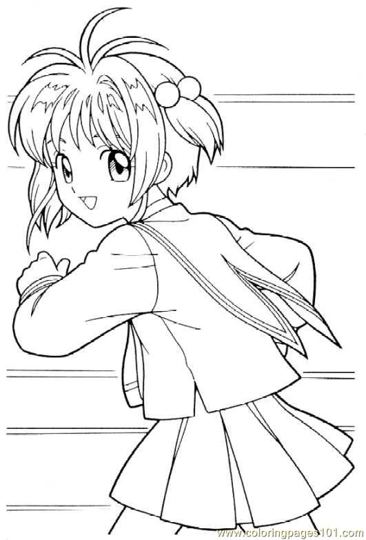 531x783 Cardcaptors Sakura 1 (4) Coloring Page