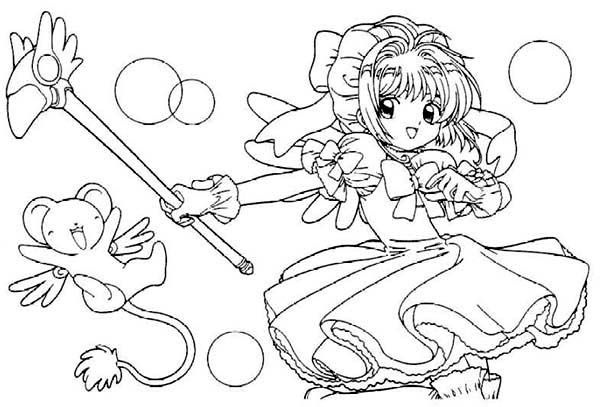 600x407 Cardcaptor Sakura Coloring Pages 29 With Cardcaptor Sakura