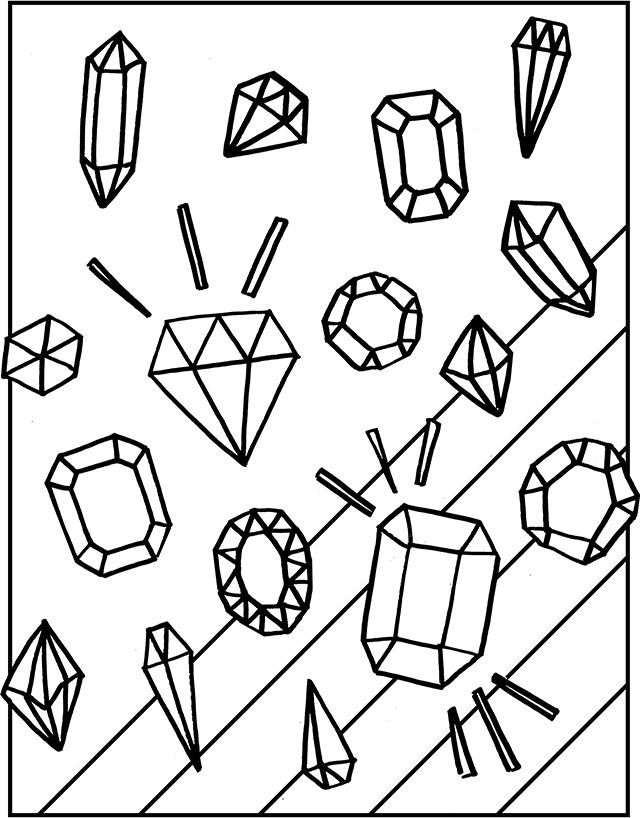 640x818 Free Gemstones Coloring Page Gemstone, Free And Adult Coloring