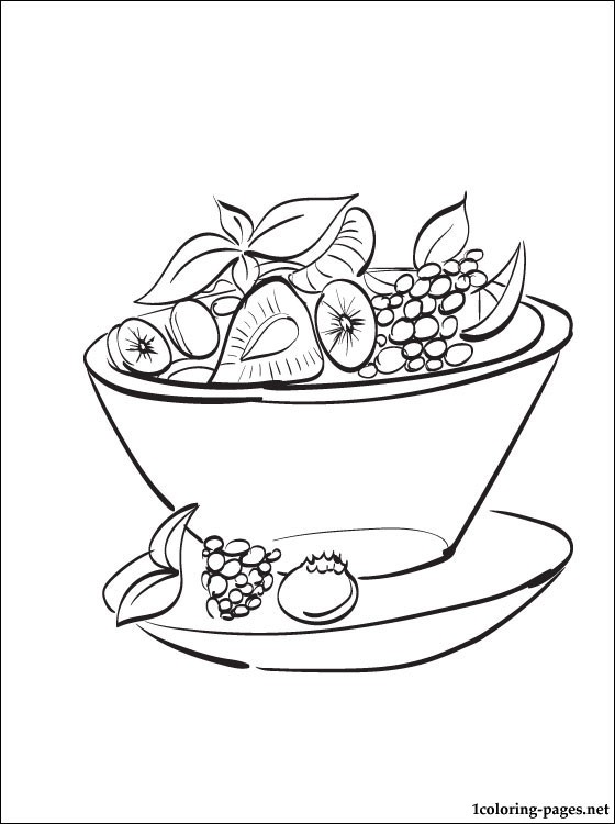 560x750 Fruit Salad Coloring Page Coloring Pages