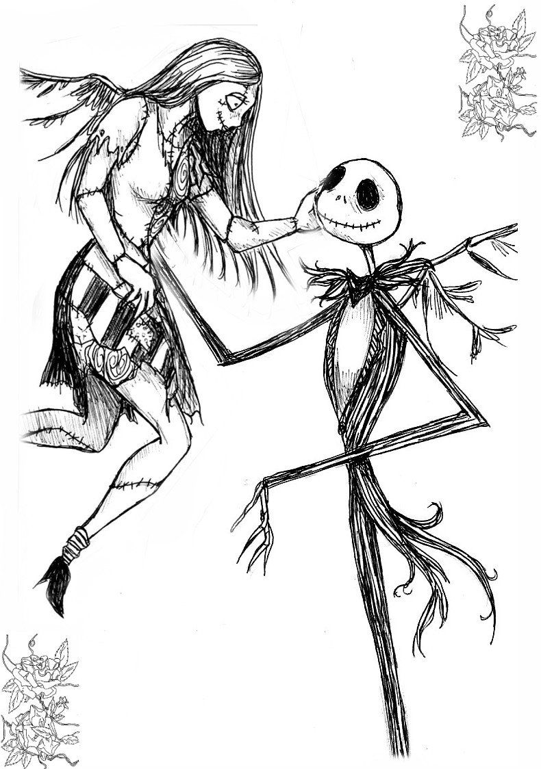 For Jack And Sally Nightmare Before Christmas Coloring Pages 790x1124 For Jack And Sally Nightmare Before Christmas Coloring Pages