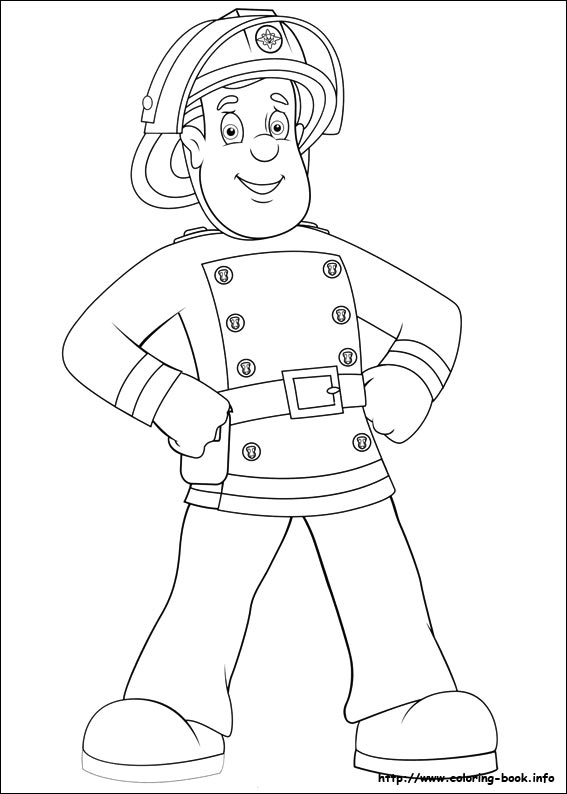 Fireman Sam Coloring Picture 567x794 Fireman Sam Coloring Picture
