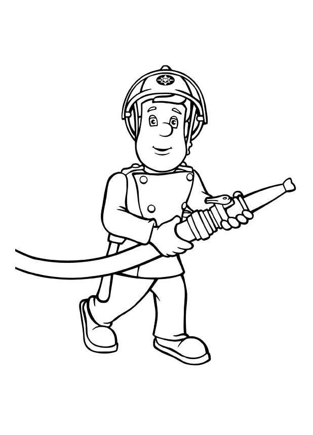 Fireman Sam To Color For Kids 618x859 Fireman Sam To Color For Kids