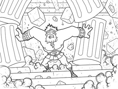 400x300 Samson Coloring Page