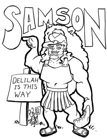 368x479 Samson Coloring Page Children's Ministry Deals