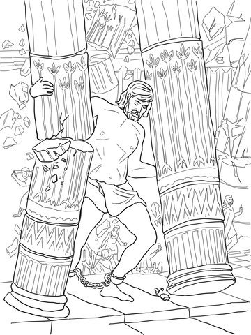 360x480 Samson Coloring Pages Free Coloring Pages Samson Coloring Page