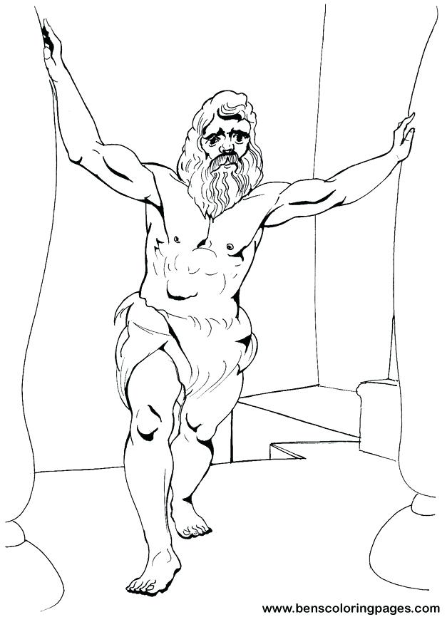 Samson Coloring Page And Temple Pillars Coloring Page Baby Samson 627x873 Samson Coloring Page And Temple Pillars Coloring Page Baby Samson