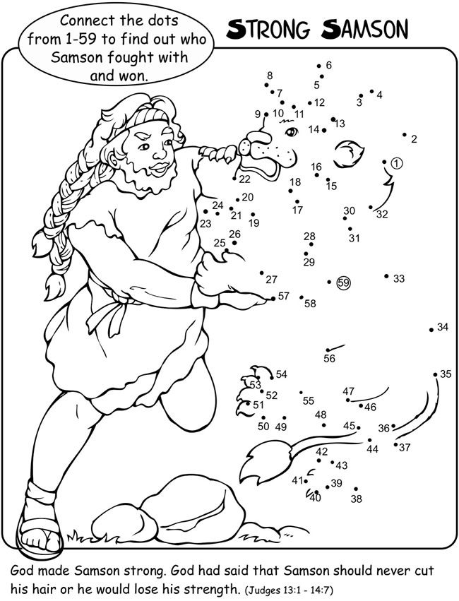 Samson Coloring Pages And Activities 650x851 Samson Coloring Pages And Activities