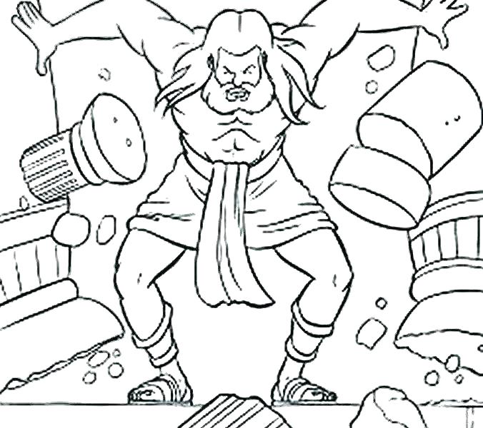 Samson Coloring Page 676x600 Samson Coloring Page