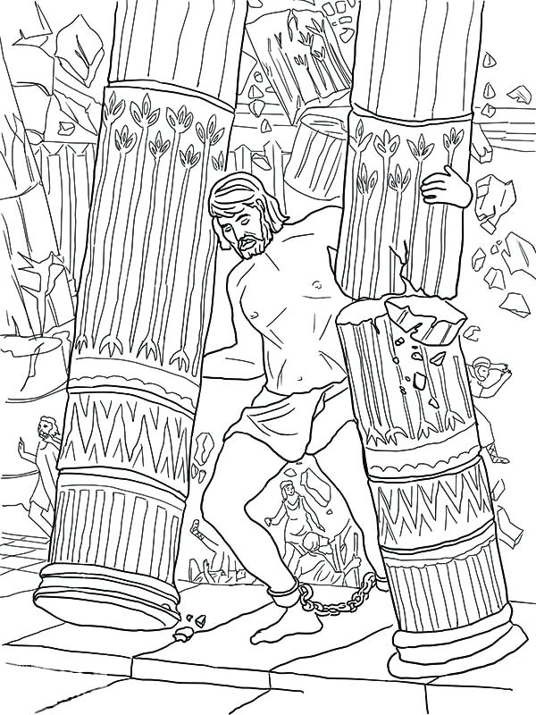 Coloring Page 3 Preschool Bible Pages Samson Fighting Lion Murs 600x800 Coloring Page 3 Preschool Bible Pages Samson Fighting Lion Murs