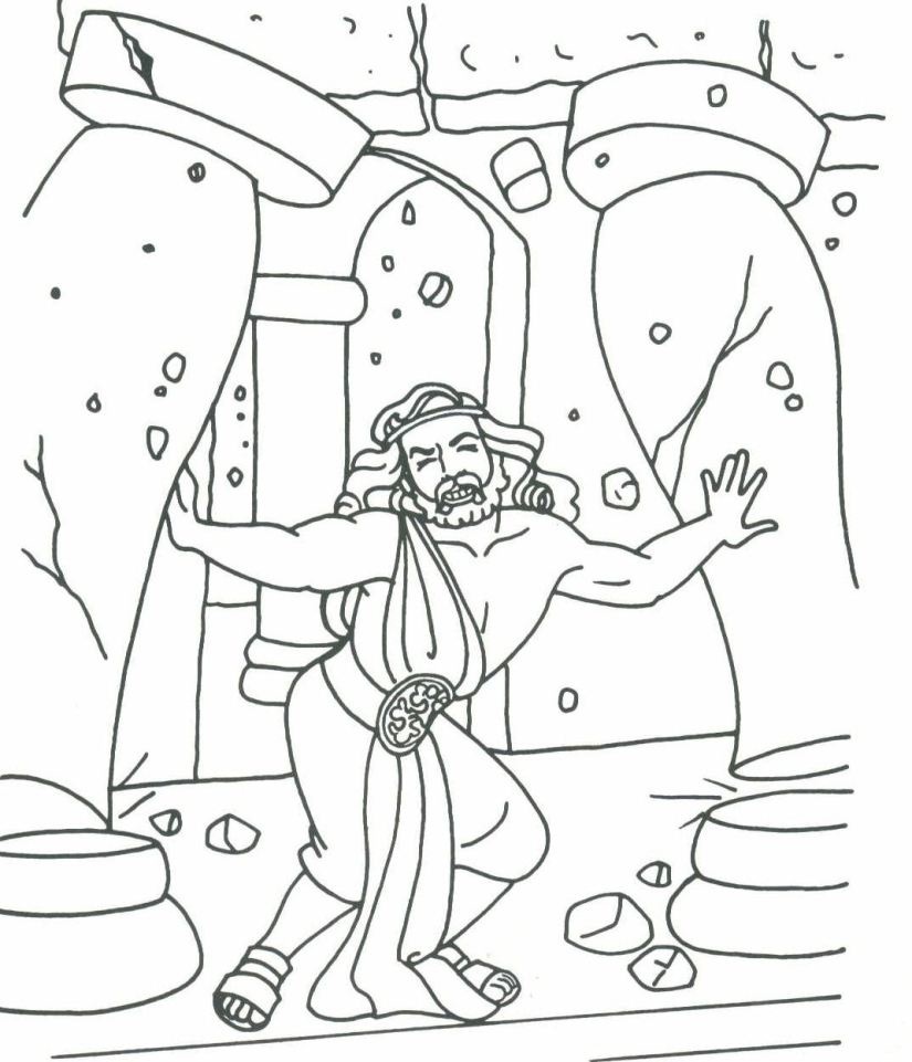 825x961 Samson And Delilah Coloring Page