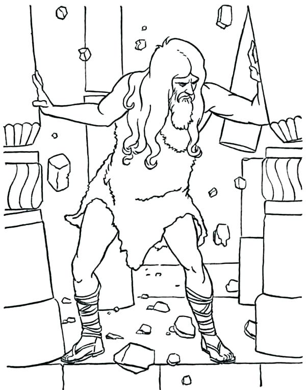 600x764 Samson And Delilah Coloring Page