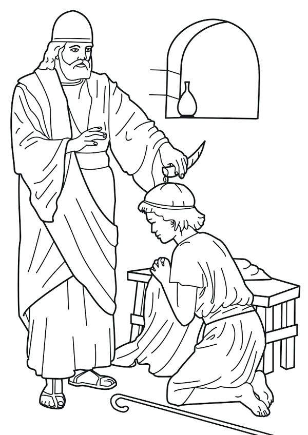 Samuel Coloring Pages Anointed As King Coloring Page Samuel 600x848 Samuel Coloring Pages Anointed As King Coloring Page Samuel