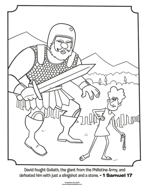 497x653 Kids Coloring Page From What's In The Bible Featuring David