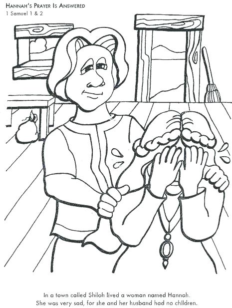 465x617 Hannah And Samuel Coloring Page Prayed For A Baby Coloring Page
