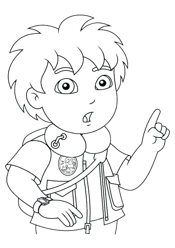 600x849 Diego Coloring Page Coloring Page Go Go Pictures To Color Suddenly