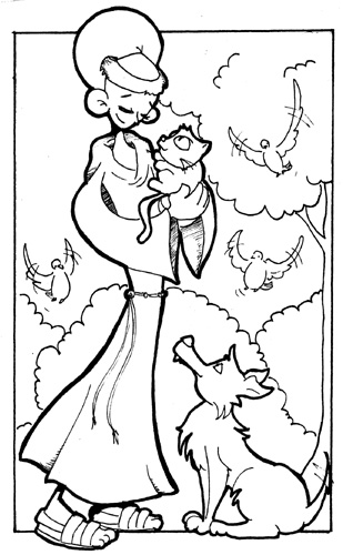 309x500 Saint Francis Of Assisi Coloring Page