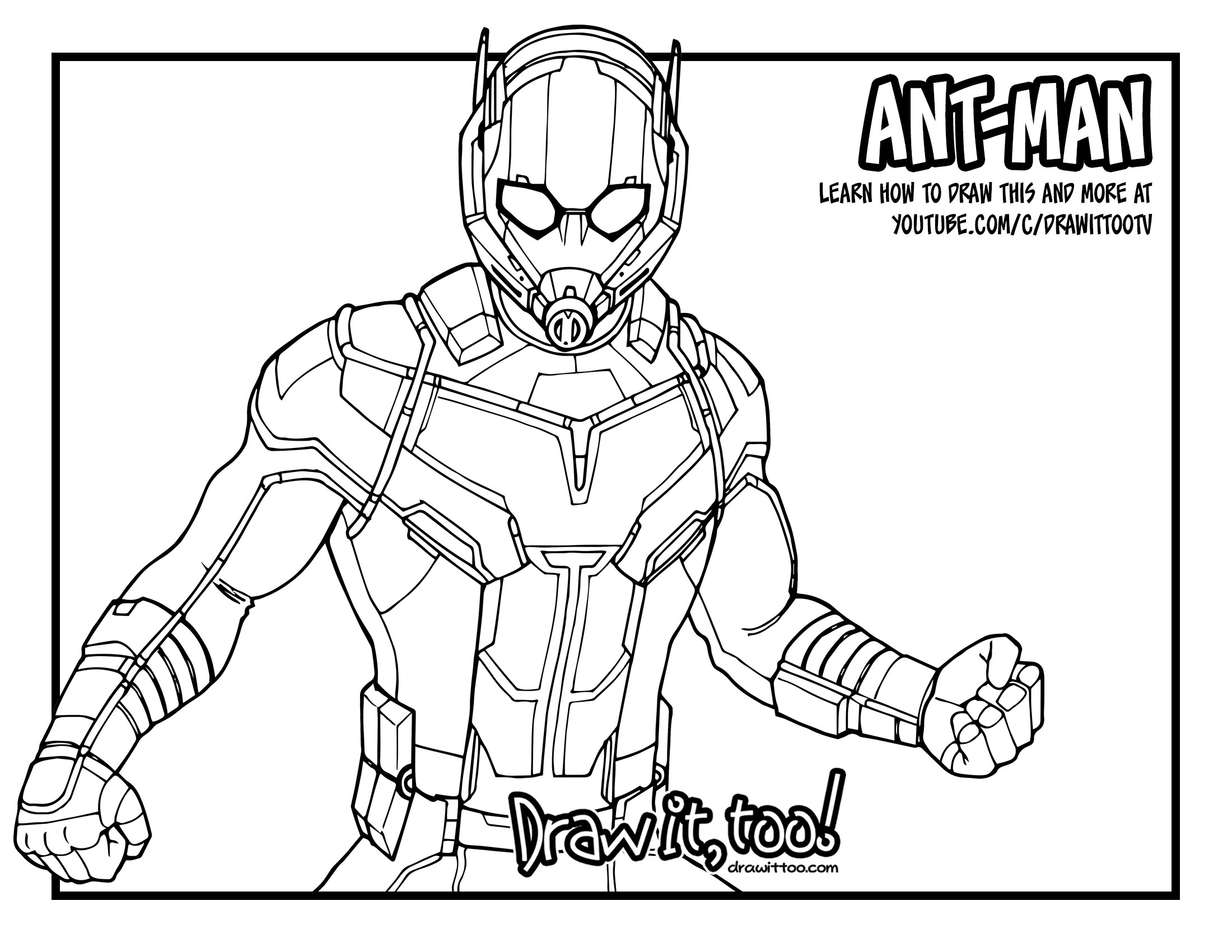 Ant Man Coloring Pages 2200x1700 Ant Man Coloring Pages