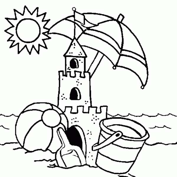 600x600 Sand Castle Coloring Pages