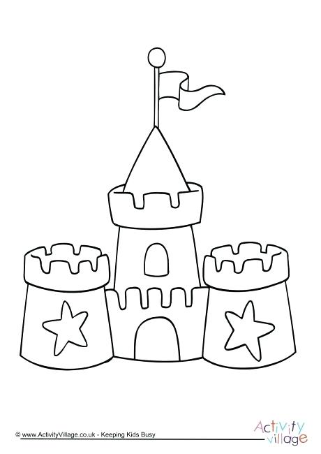 Sand Castle Coloring Page at GetColorings.com | Free printable ...