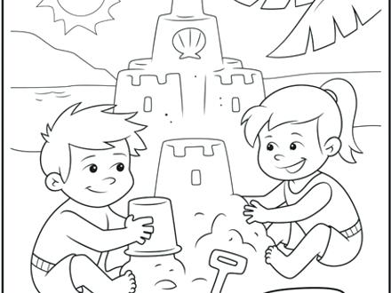 440x330 Sandcastle Coloring Page Kids Sand Castle Coloring Pages Building