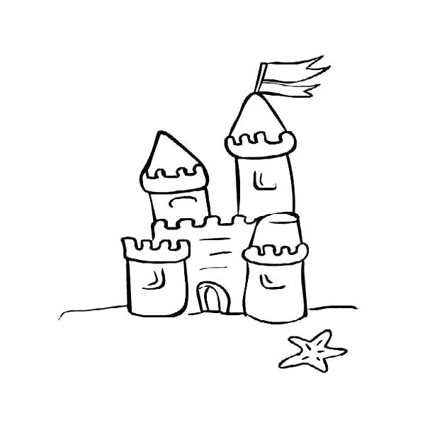 600x600 Castle Color Page Sand Castle Coloring Pages Print As Well As