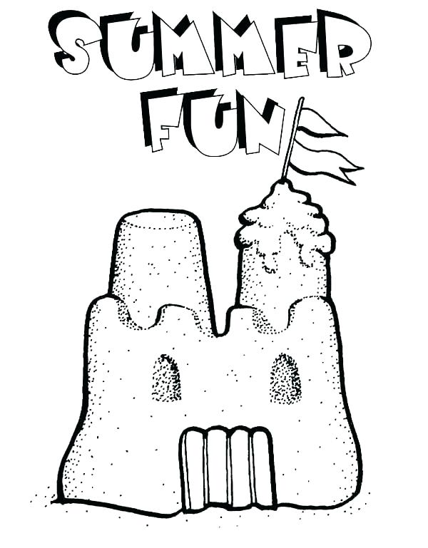 600x769 Preschool Sand Castle Coloring Page Free Pages Fun Summer Play