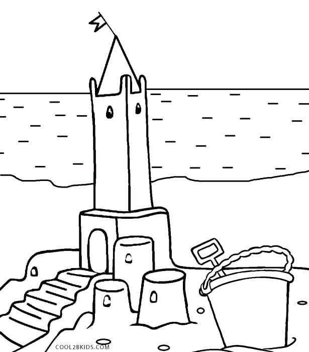 615x700 Printable Castle Coloring Pages For Kids Sand Castle Coloring