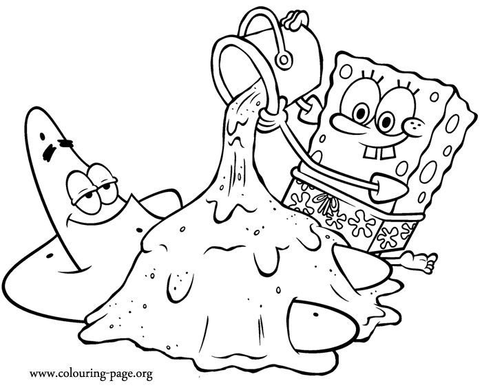 700x570 Spongebob And Patrick Coloring Pages Spongebob And Patrick Playing