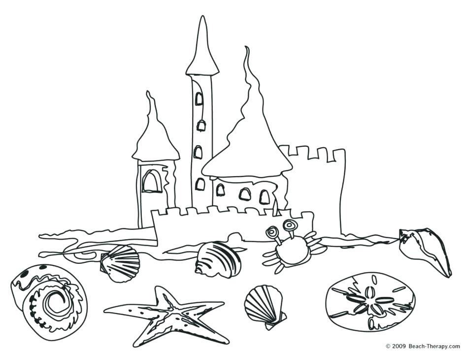 940x715 Sand Coloring Sand Castle On The Beach Coloring Page Coloring