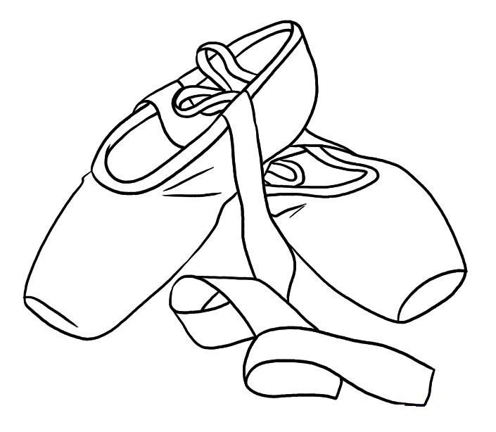 705x614 Princess Ballet Shoes Coloring Page Cute Pages