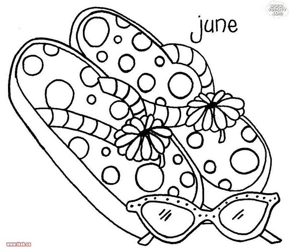 576x494 Beach Flip Flops Coloring Pages Page Image Clipart Images